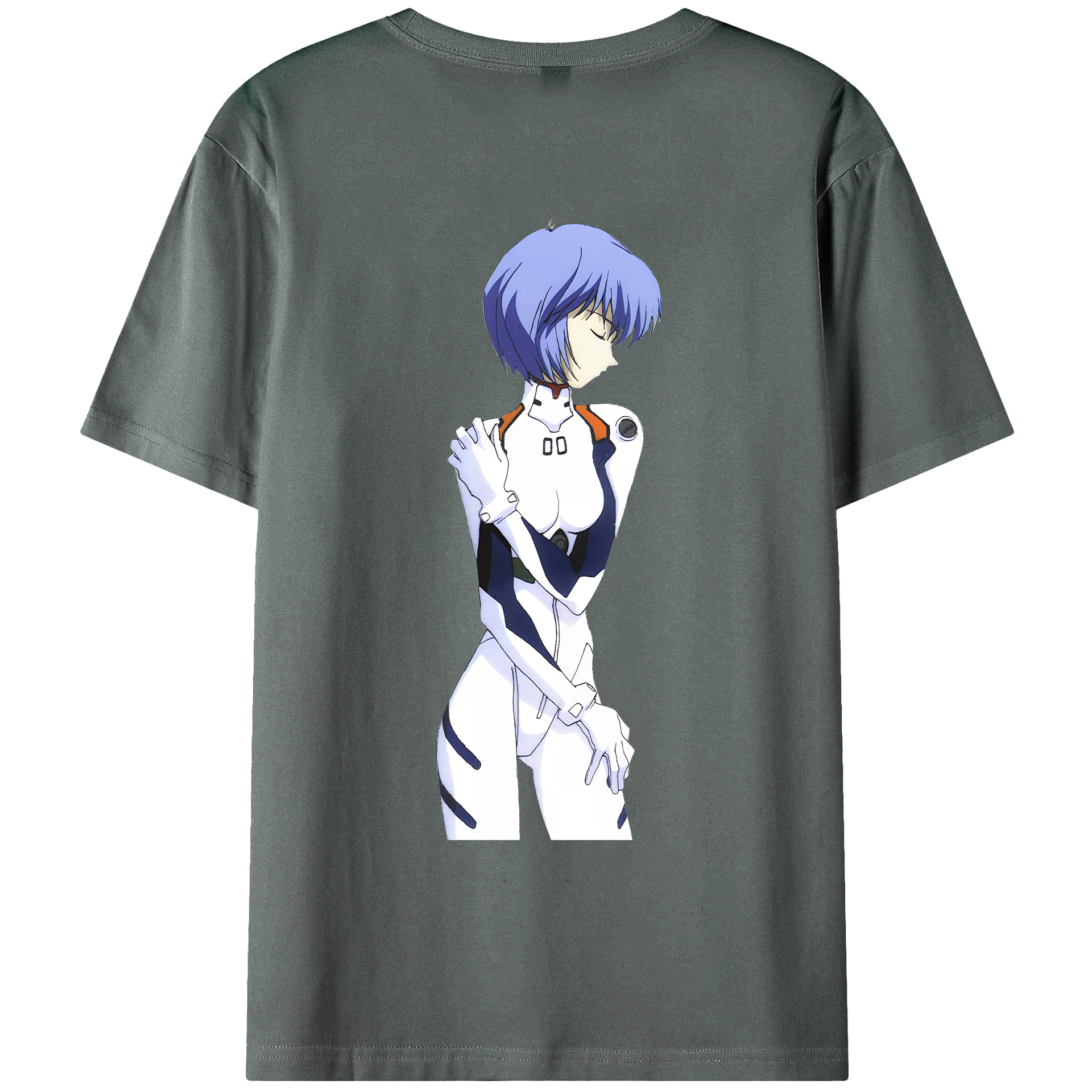 （画像用） EVA 新世紀エヴァンゲリオン 綿100％ メンズ半袖Tシャツ（バックプリント） 通気性